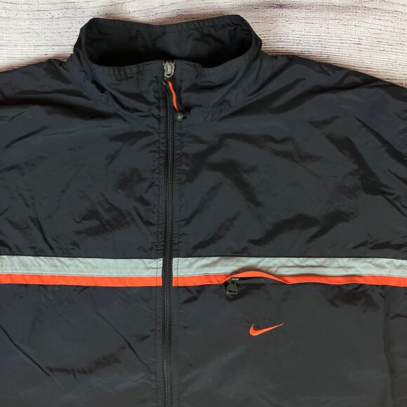Vintage Y2k Nike Silver Tag Black Windbreaker Jacket - Picture 4 of 6